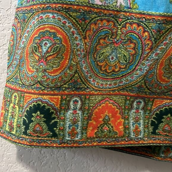 MARCHESA VOYAGE 100% Silk Paisley Print Shift Dress, Size 10 - Picture 7 of 11